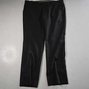 Wilke Rodriguez 38x30 Gray Windowpane Flat Front Straight Leg Mens Pants